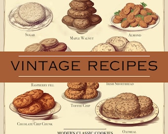 Vintage Recipe Collection: Fritters, Cookies, Pie (Digital Download)