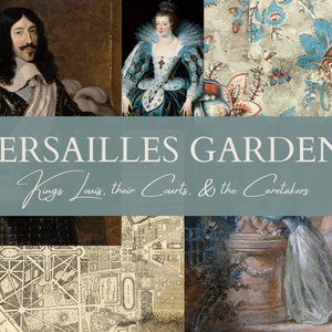 Jardins de Versalhes; Reis, membros da corte, os zeladores - imagens PNG para artigos efêmeros de diários, álbuns de recortes, artigos de papelaria, projetos de arte, planejadores