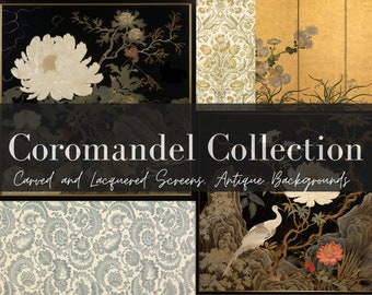Coromandel Screens Digital Kit: Antique Art Backgrounds (Digital Download)