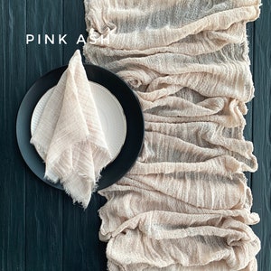 Pink Ash color cheese cloth napkins, Set custom cloth dinner napkins of dyed gauze, Cotton napkins country wedding, cheesecloth napkins bulk
