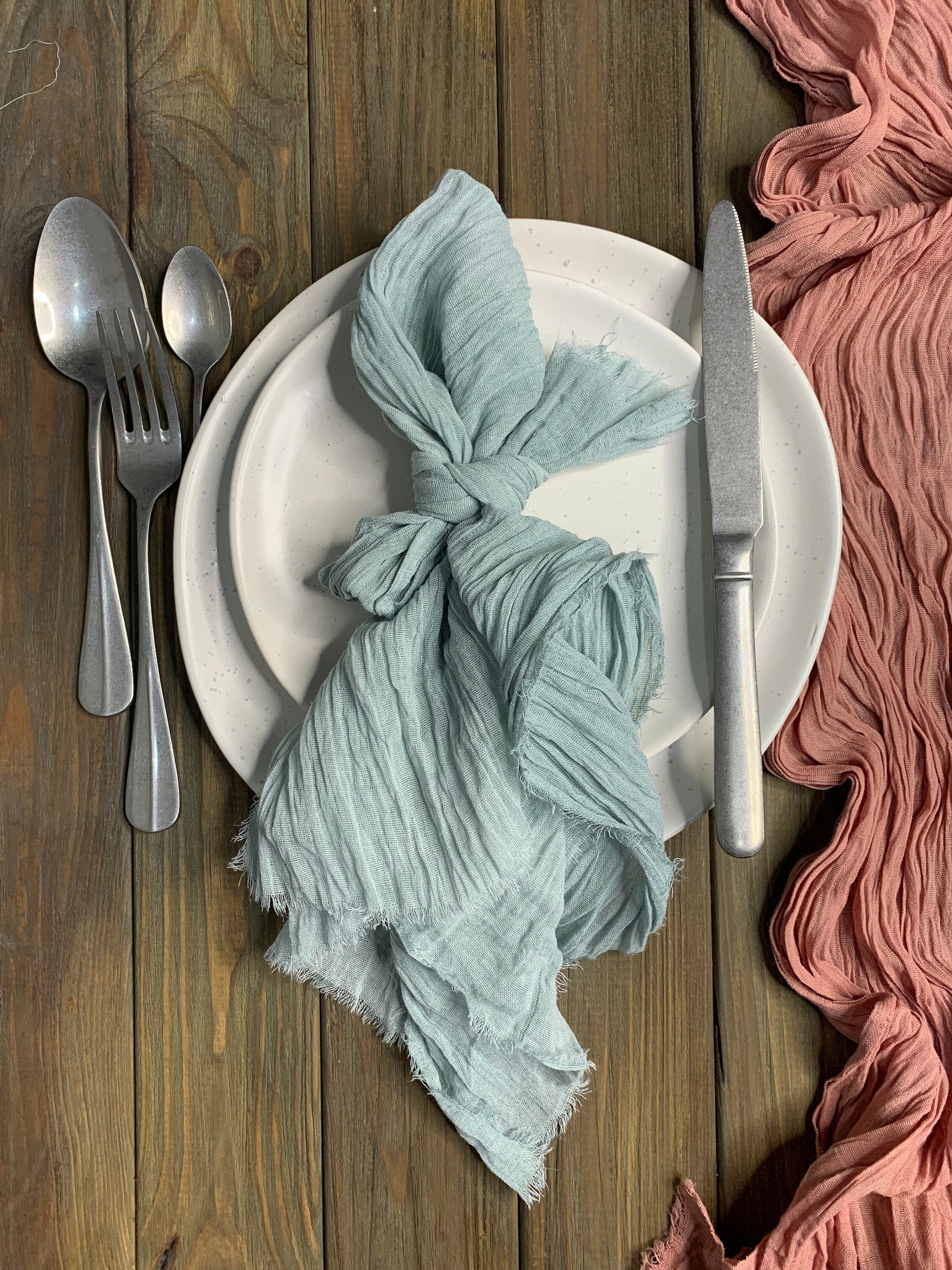 Khaki Grey dusty hand dyed cheesecloth napkins gauze napkin Etsy