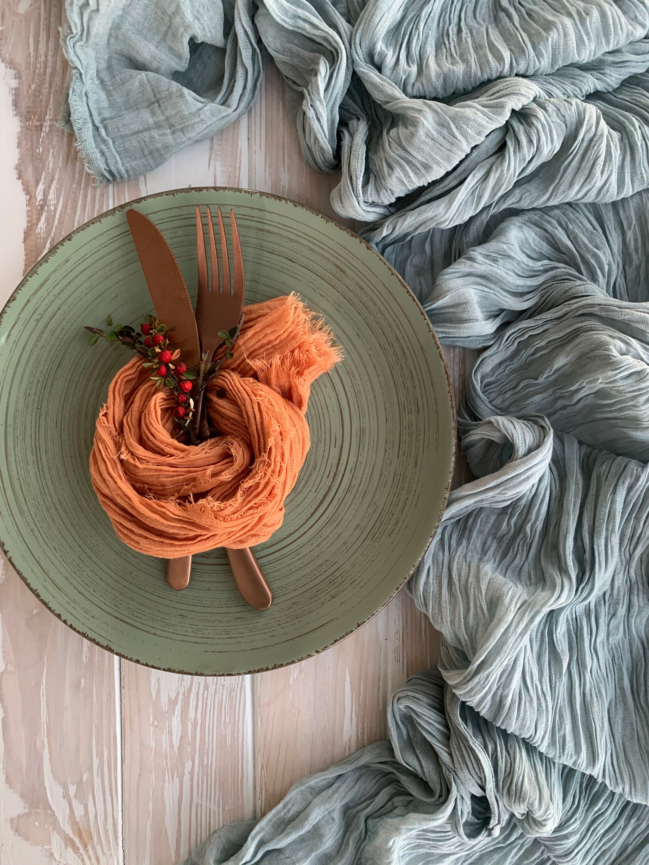 Copper cheese cloth rustic napkins bulk beach wedding gauze Etsy