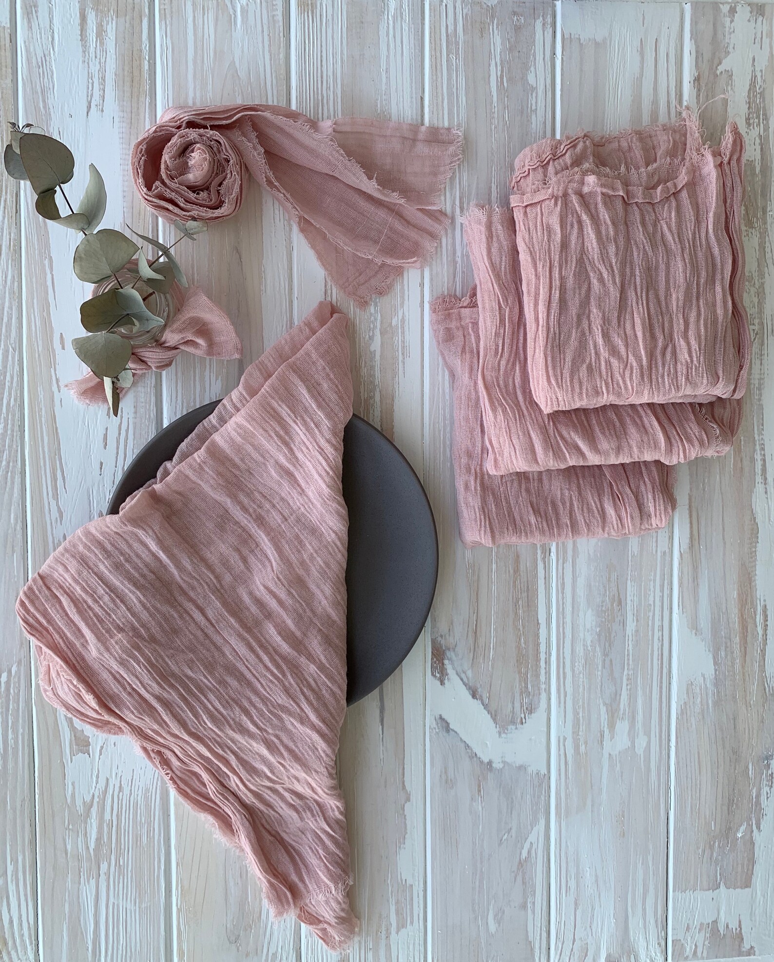 Vintage Pink table runner as rustic table cloth narrow table Etsy