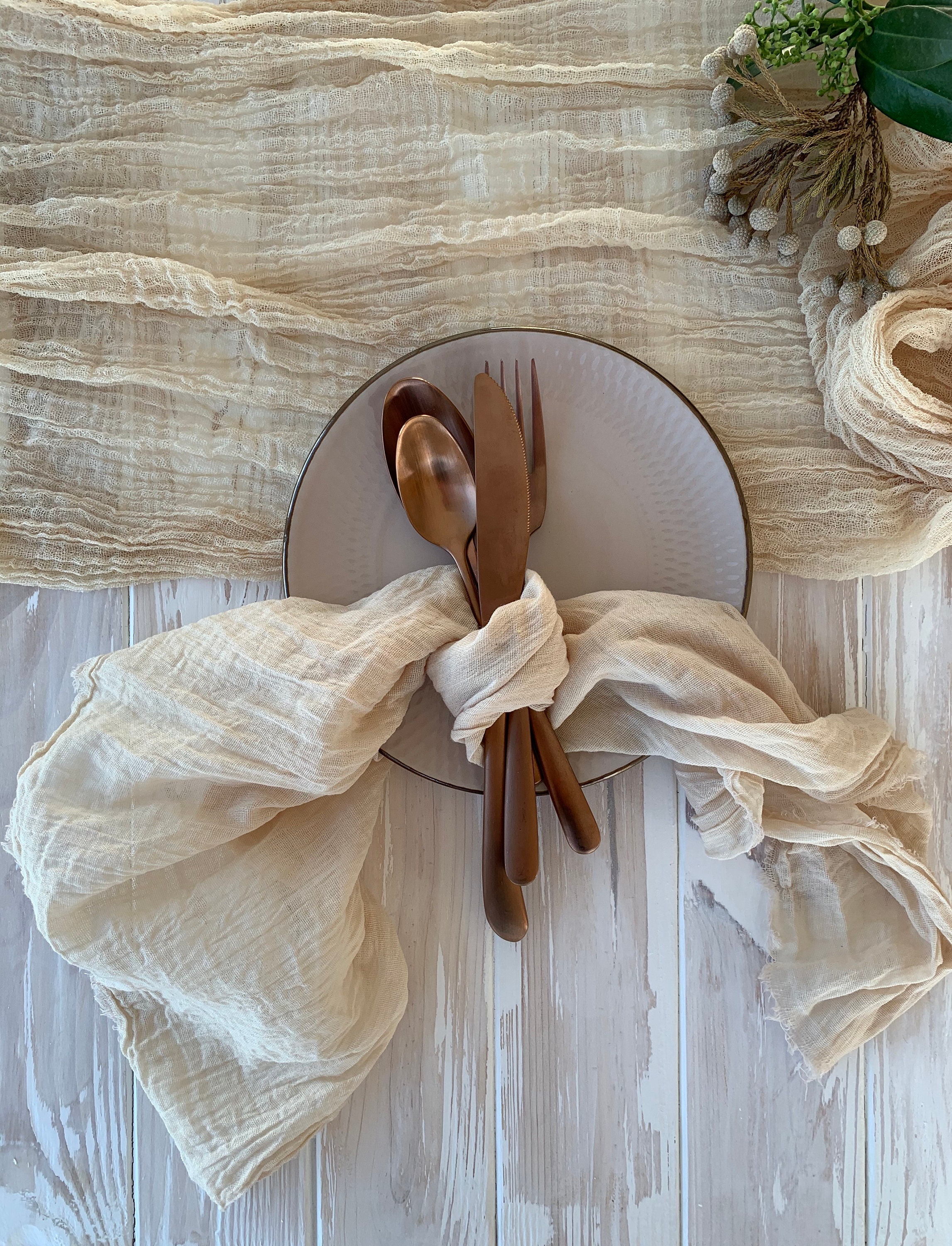 Sand color hand dyed cheesecloth napkins gauze napkins set to Etsy