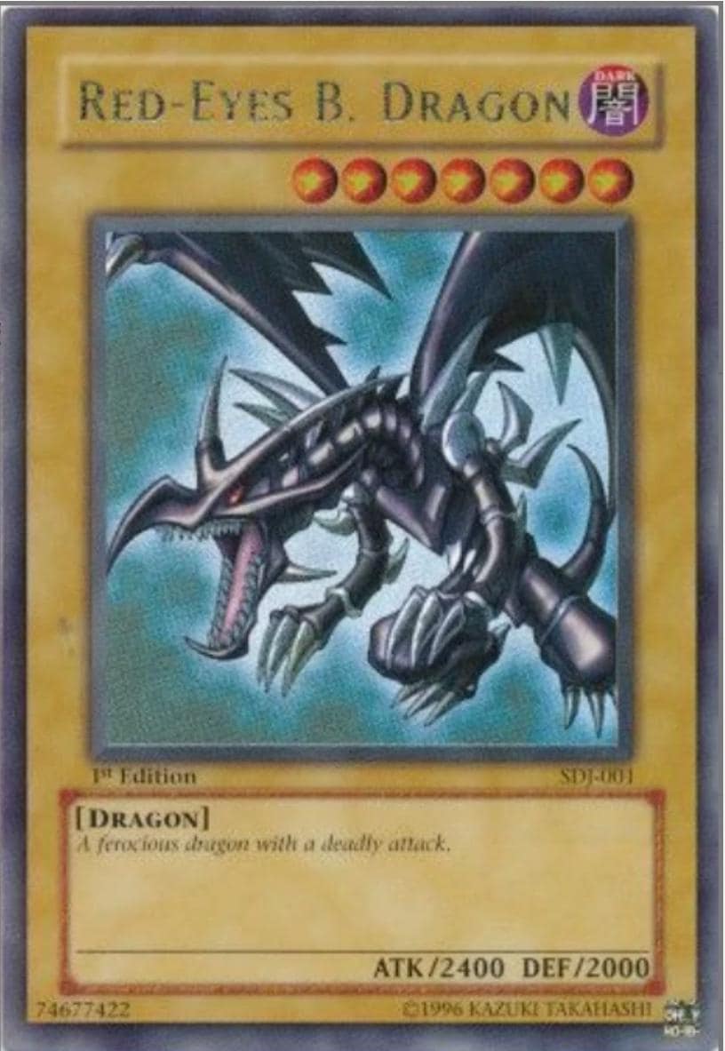 FIRST EDITION | Yugioh Red-eyes Black Dragon (SDJ-001) Ultra Rare