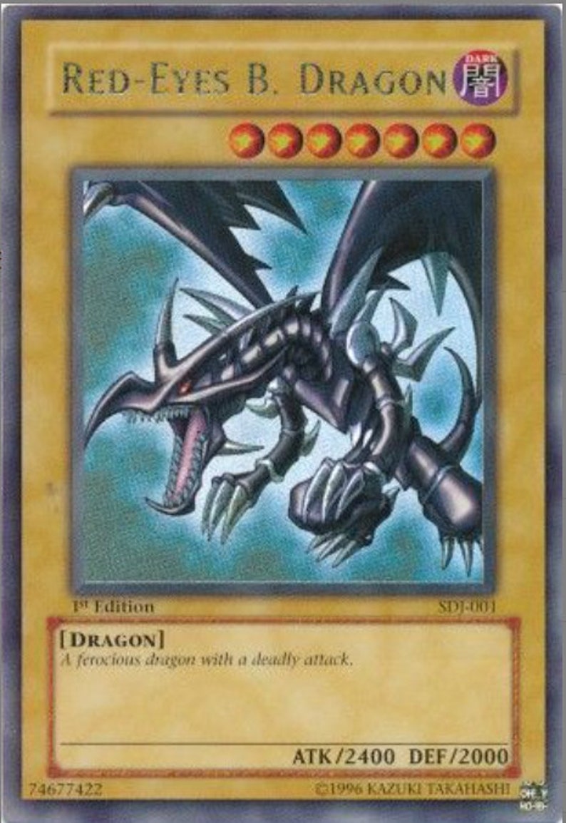 FIRST EDITION Yugioh Redeyes Black Dragon SDJ001 Ultra Rare Near Mint