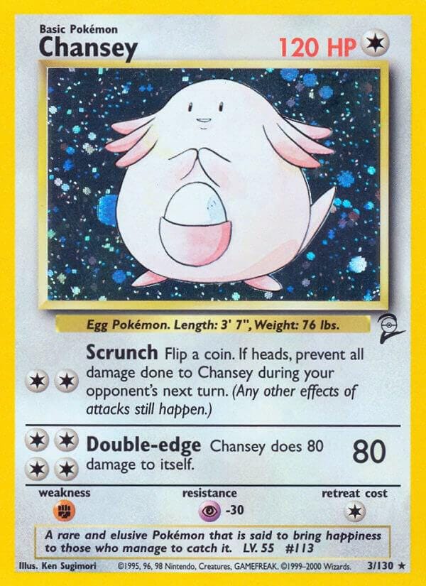 chansey shiny pokemon card Base Set 2 (BS2) | Chansey (3/130)