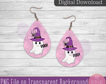 Halloween Ohrring PNG Design für Sublimation | Süßer Halloween Tropfen Ohrring PNG | Digitaler Download