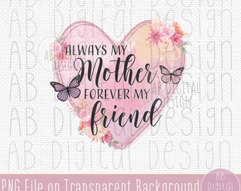 Mother's Day PNG | Sublimation Design | Mom Butterfly Design | Watercolor & Florals | Digital Download | PNG File only