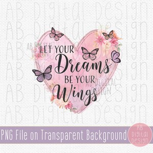 Inspirerende vlinder PNG | Inspirerend PNG-sublimatieontwerp | Vlinders en aquarelbloemen | Alleen digitaal bestand