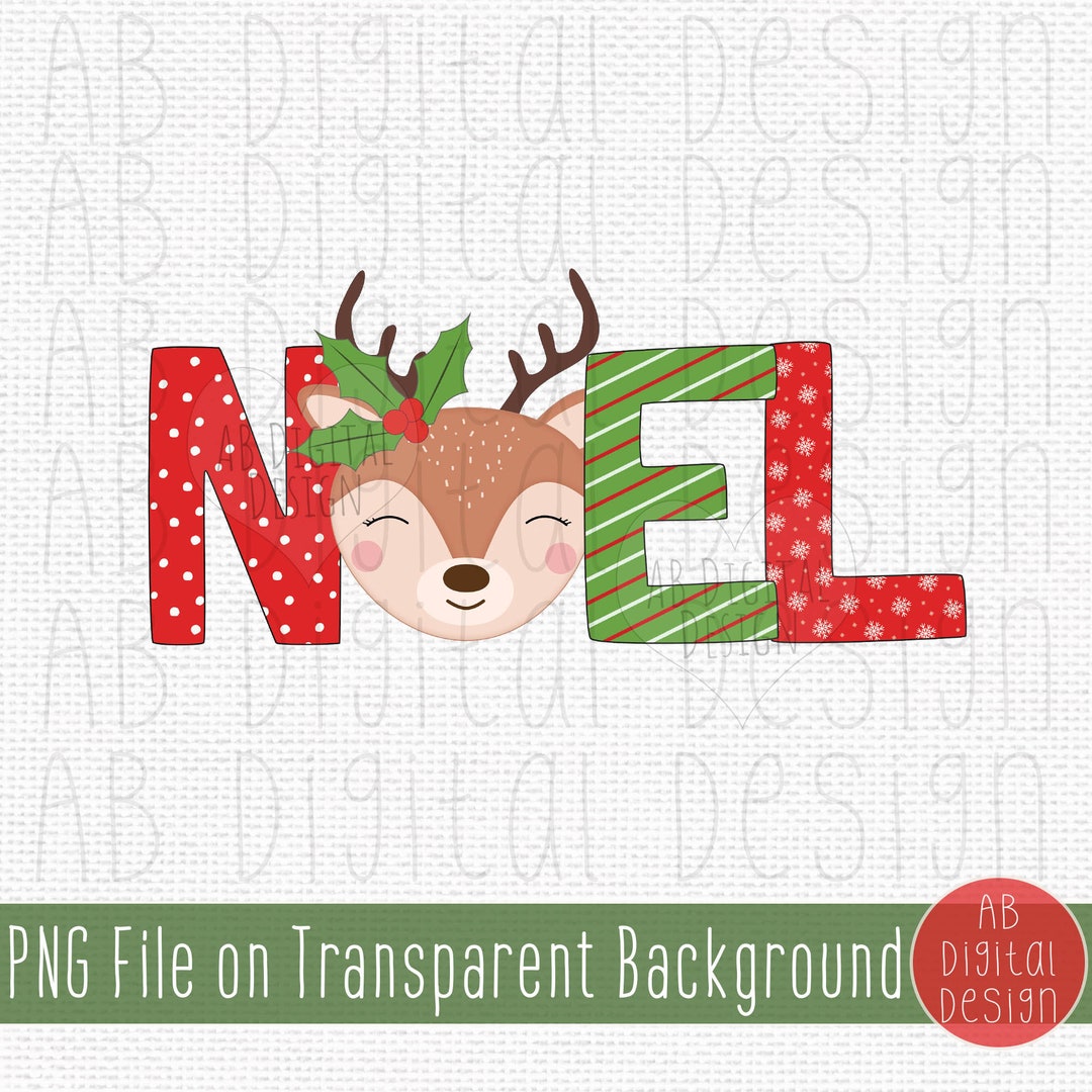 Cute Christmas PNG Design | Christmas Reindeer Sublimation Design ...