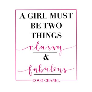 Coco Chanel Quote Printable Art Hand Lettered Printable - Etsy