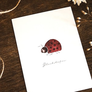 Poster murale coccinella buona fortuna
