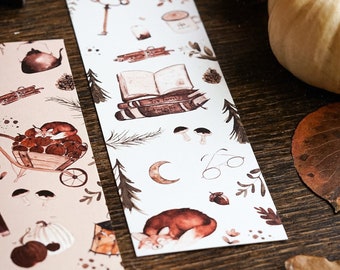 Lesezeichen Buch Bookmarker Wald Herbst Fuchs