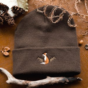 Mütze mit Fuchs Stickerei