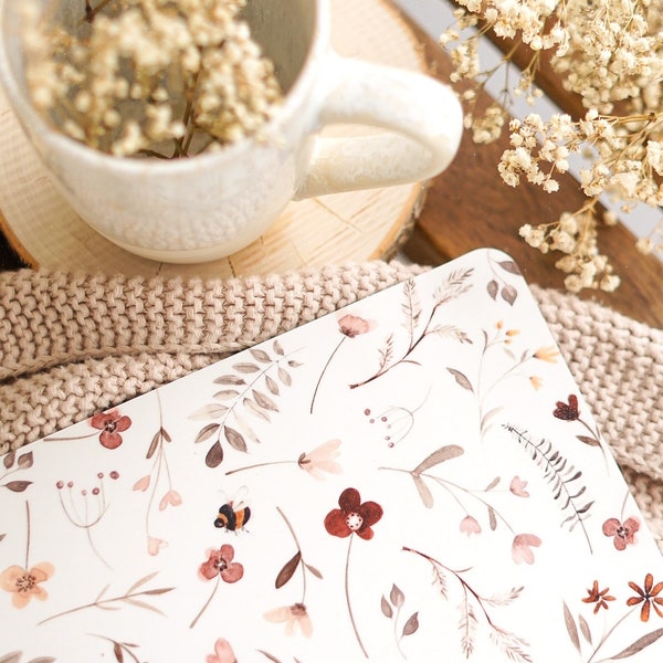 Mousepad Blumen Schreibtisch Bienen