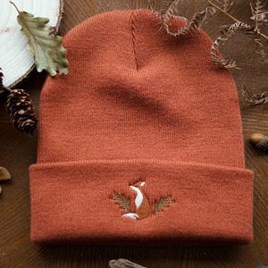 Mütze mit Fuchs Stickerei