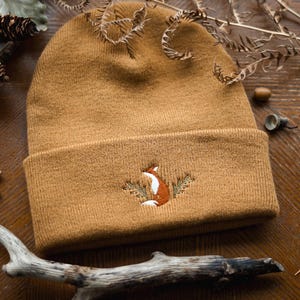 Mütze mit Fuchs Stickerei