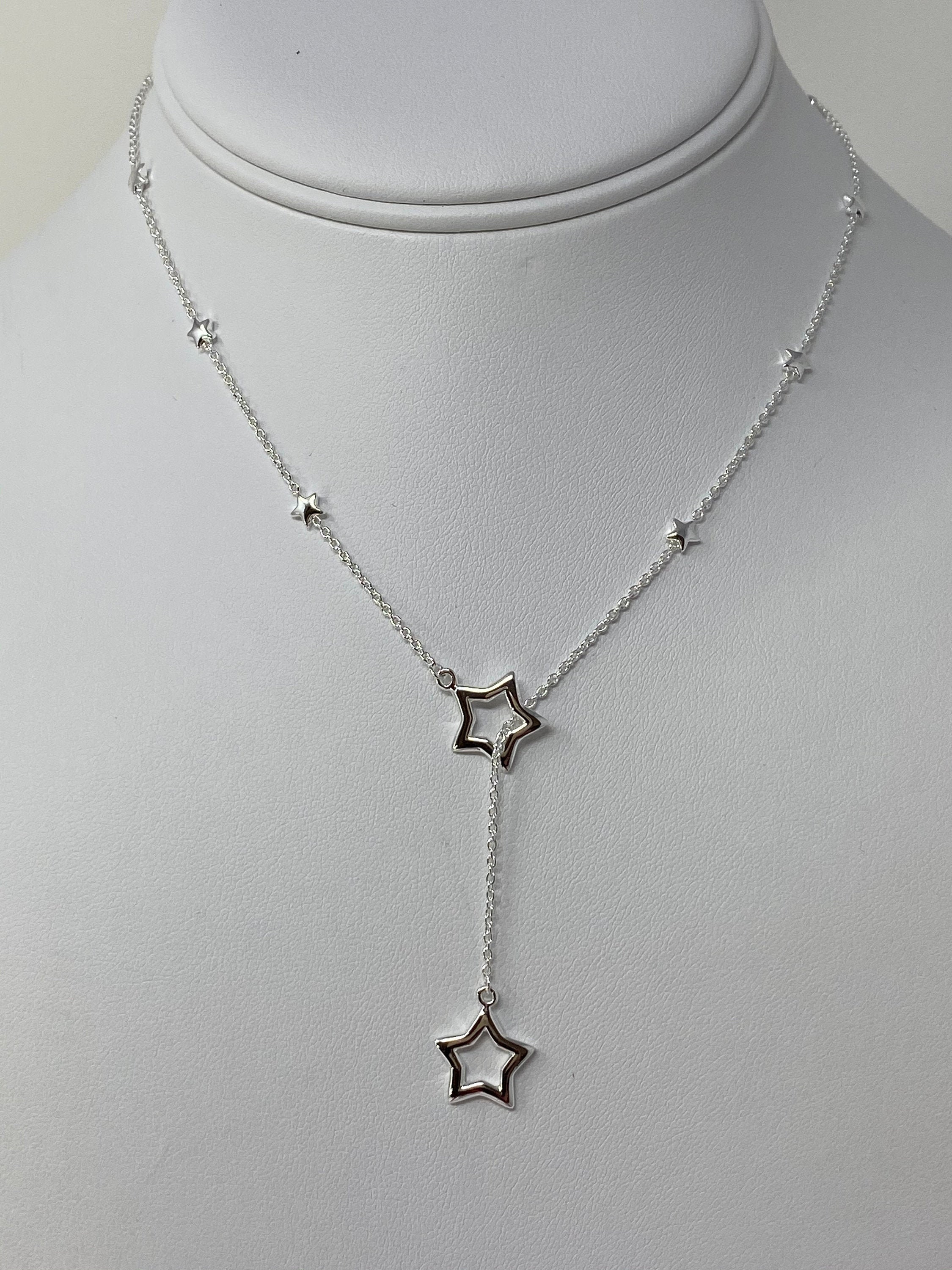 Star Lariat Necklace. Handmade Stunning 