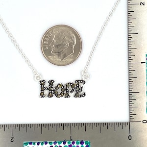 925 Sterling Silver Necklace,  Marcasite Inspirational Hope Necklace, Postivity Necklace,18 Inch Long| Best Holidays Gift