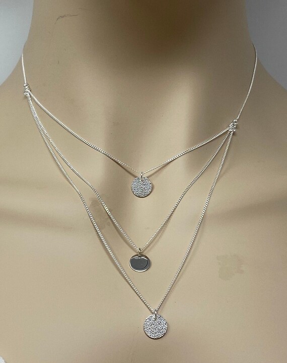 Heart Necklace Matte Finish Sterling Silver Adjustable Heart Necklace Matte Finish Sterling Silver Adjustable