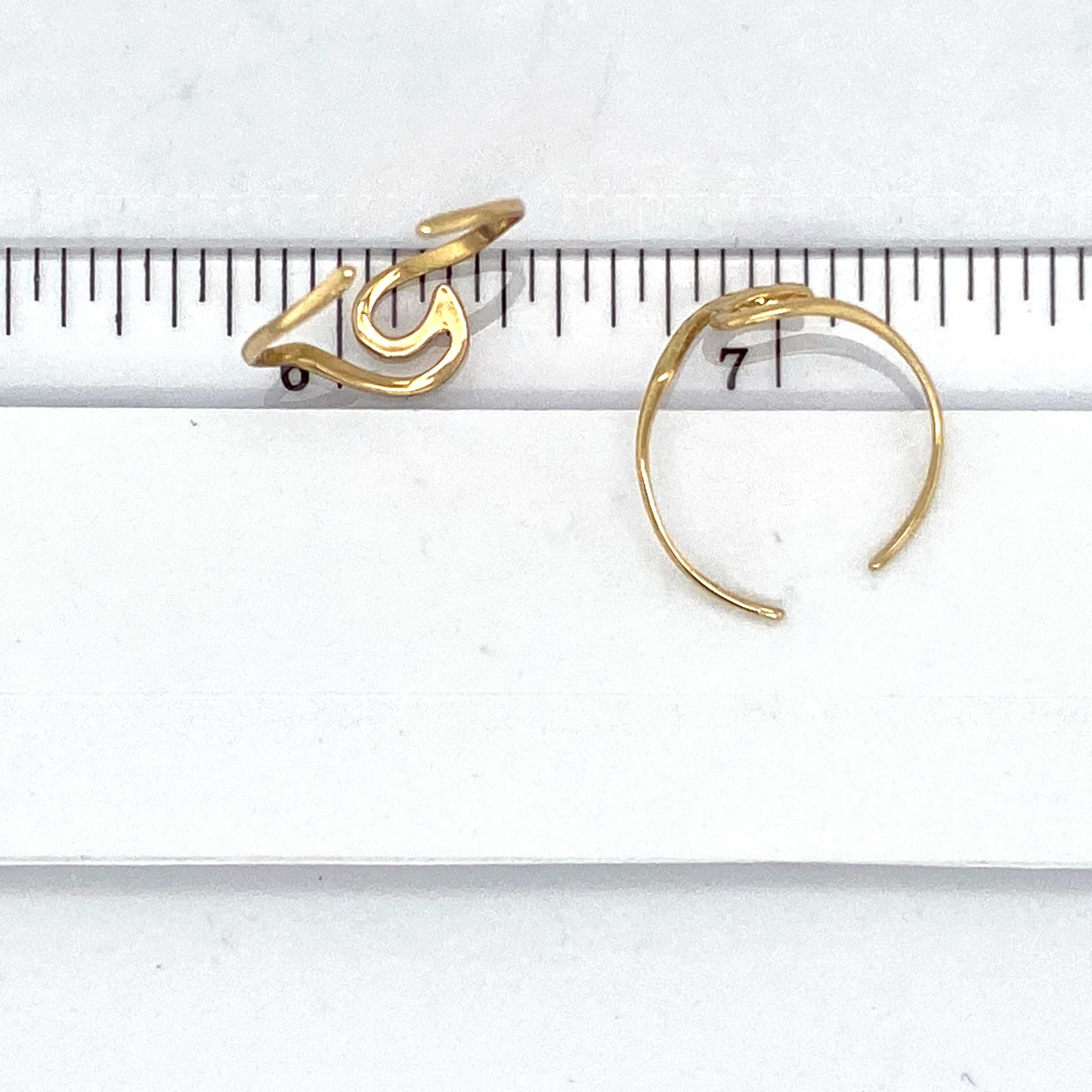 Genuine 14 KT Gold Wave Toe Ring Adjustable Toe Rings for Etsy
