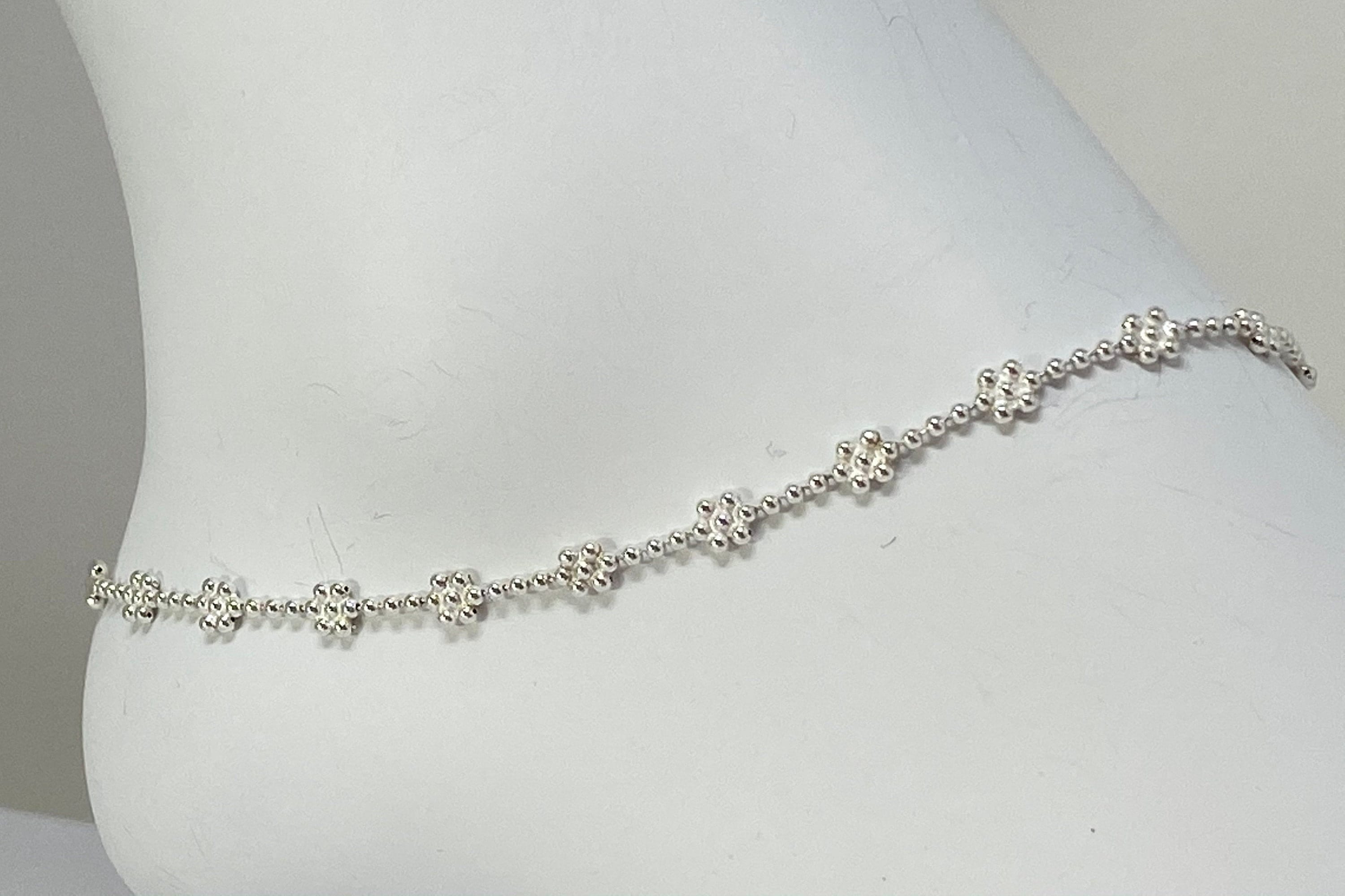 925 Sterling Silver Anklet 925 Sterling Silver Minimalist Etsy