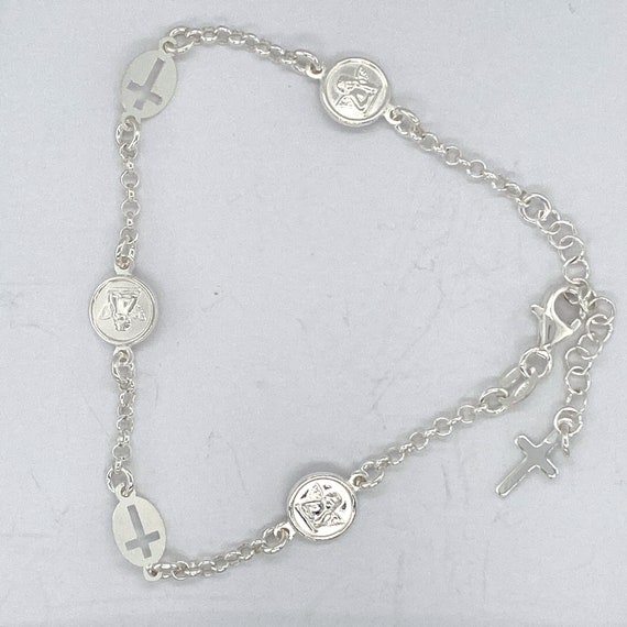 Sterling Silver Religious Bracelet Solid Sterling Silver Etsy