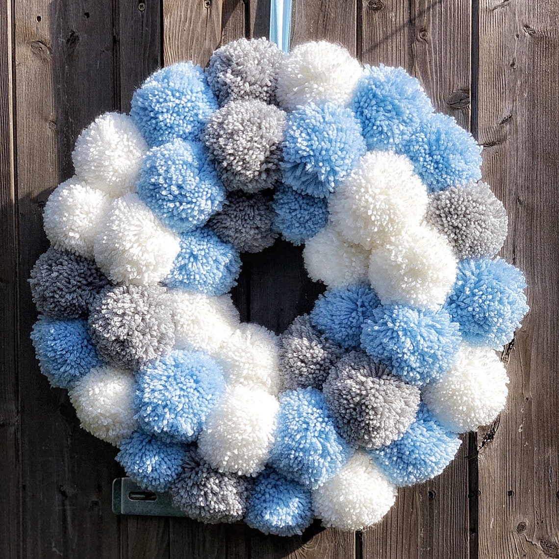 Pom Pom Wreath Etsy