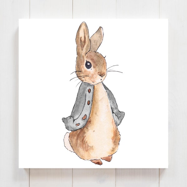 Instant PNG Download, Peter Rabbit In Grey Jacket, Clip Art, Nursery PNG, Digital Download