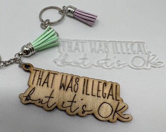 Divertenti portachiavi a tema Scegli tra acrilico o legno!  scegli la tua nappa