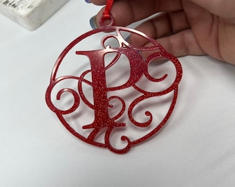 Monogramma Ornamento Con luna e stelle o senza