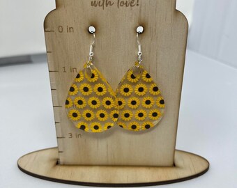 Orecchini a penzolone di girasole