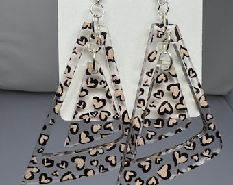 Orecchini pendenti Leopard Heart