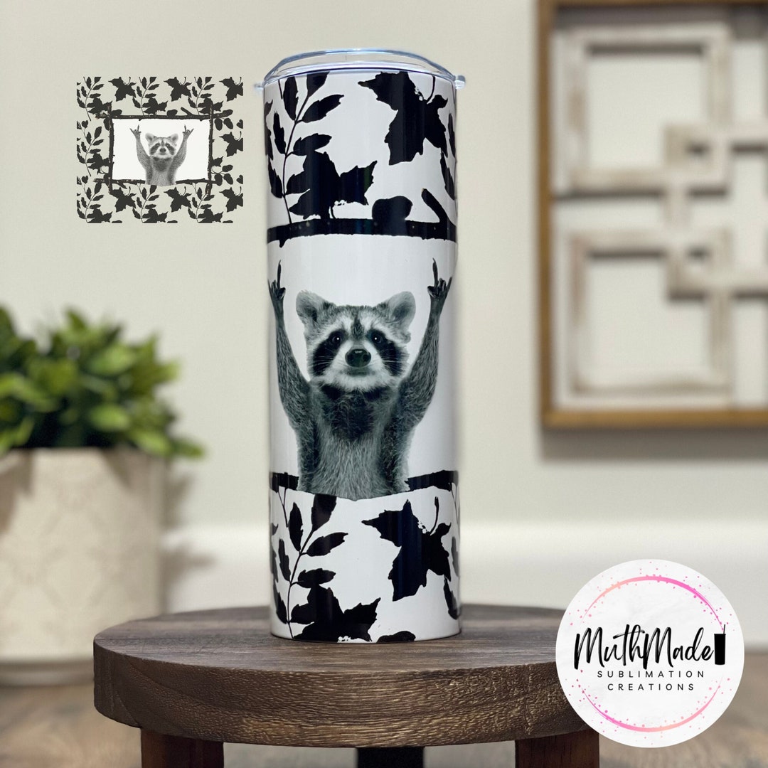 Racoon Trash Panda 20oz Skinny Tumbler Straw and Lid INCL - Etsy