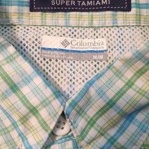 Columbia PFG SuperTamiami Men&#39;s Medium M Poly Short sleeve button up