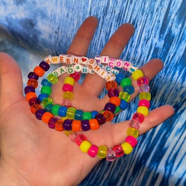 Iconic Trio Kandi Bracelets PLUR