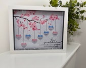 Personalized Grandchildren Heart Branch Family Tree Wall Art, Custom Name Gift