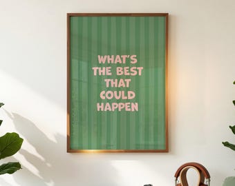 Affiche motivante, décoration de dopamine, citation d'art mural, affiche de bureau positive, impression de citation inspirante