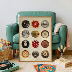 Retro Collage Wall Art, Dopamine Decor, Funky Home Decor, Pop Art Poster, Digital Download