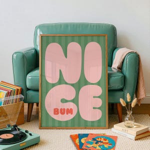 Leuke kont grappige badkamerkunstprint, toiletmuurkunst, dopaminedecor, digitale download