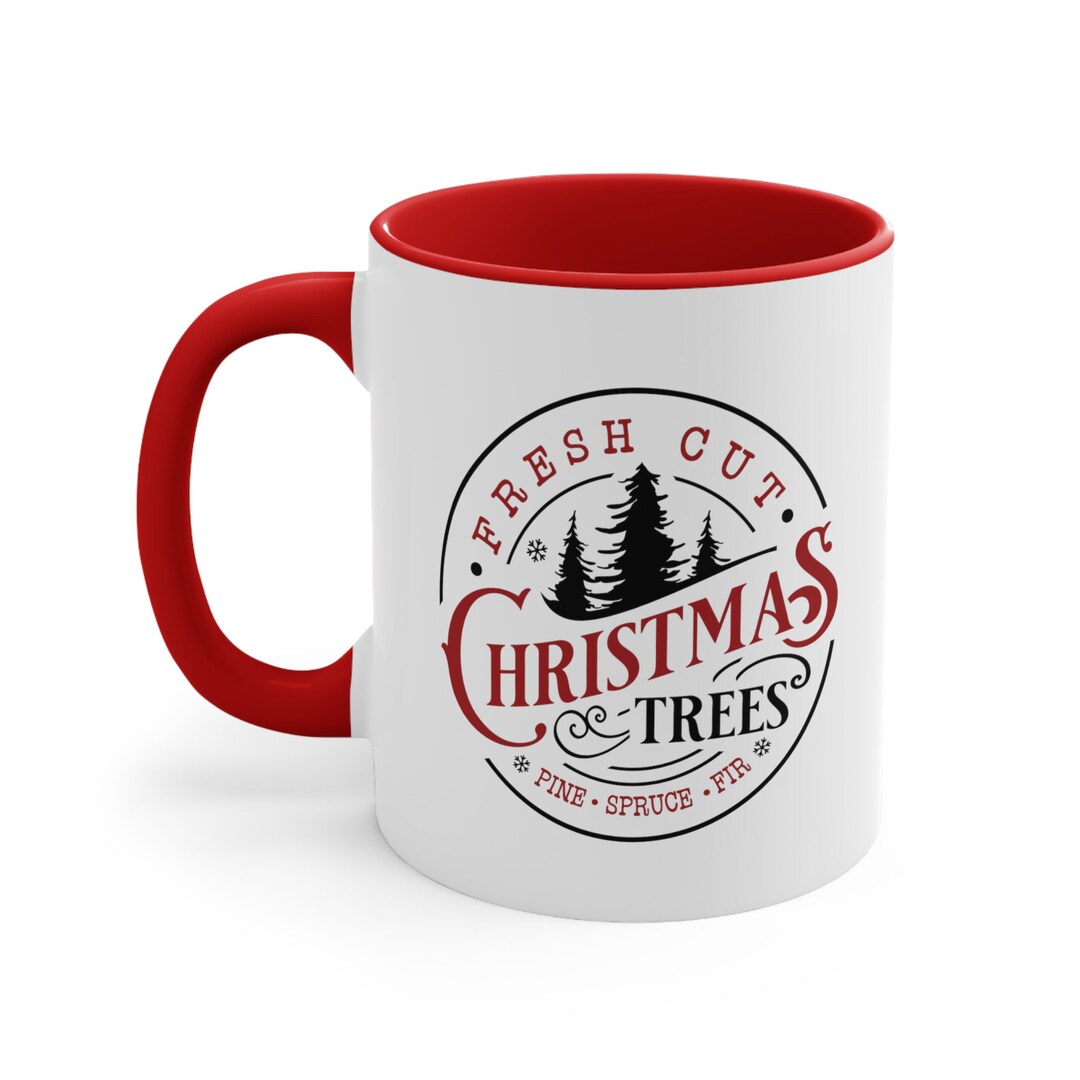 Christmas Coffee Mug Christmas Tree Coffee Cup Holiday Gift Etsy