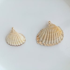 Wholesale Natural Seashell Pendants, Calm Shell Pendants, Oyster Shell Pendants, Ocean Shell Pendants, DIY Jewelry Making Supplies