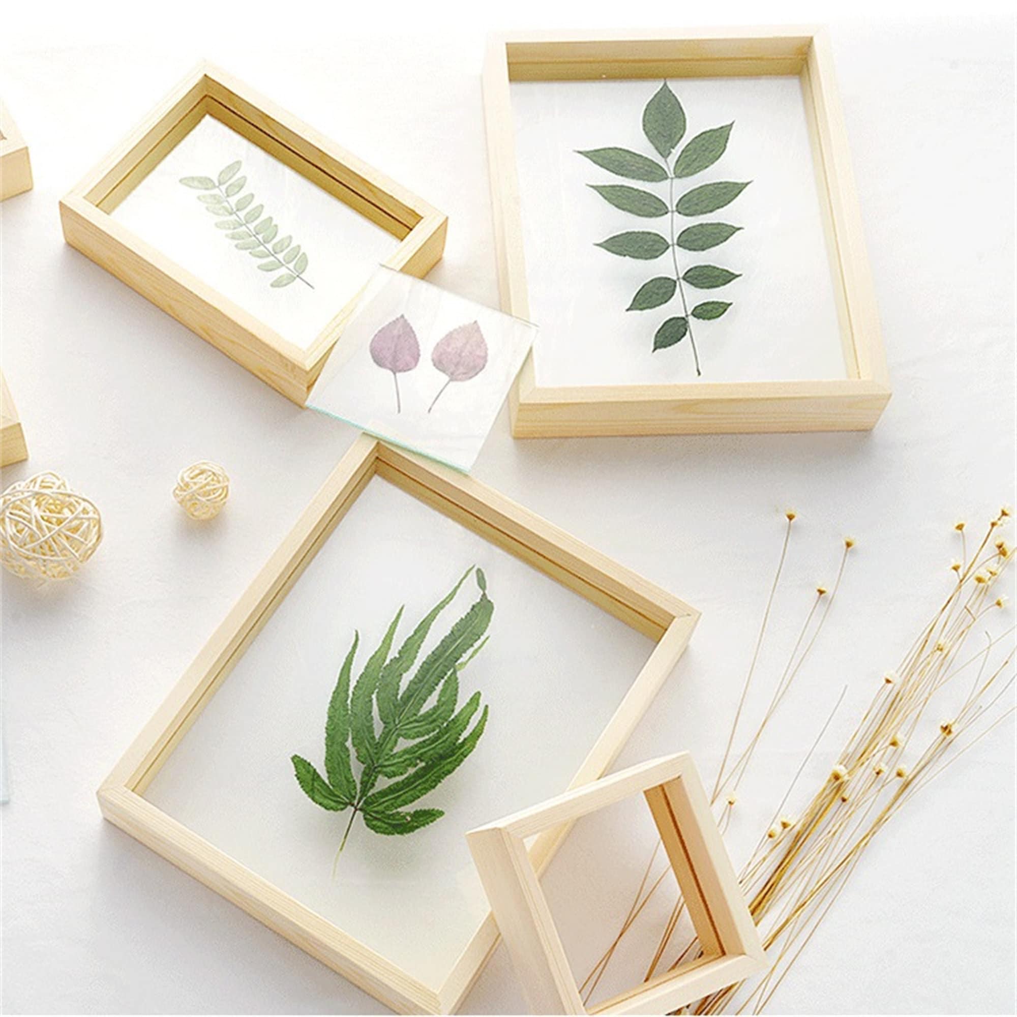 Square Solid Wood Photo Frame Transparent Log Picture Frame