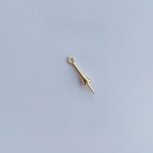 Wholesale gold plated pendant peg bails, half drilled bead bails, diy jewelry making supplies, 3.5x16mm