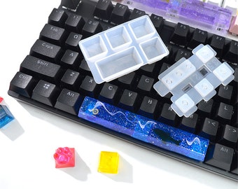 Cat Paw Keyboard Resin Silicone Mold Mechanical Key Press Silicone Mold Backspace Tab Caps Lock Ctrl Space Bar Silicone Mold Key Puller