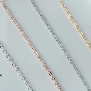 Wholesale gold plated cable chains with 2.3x2mm link loops, 1 Meter(40 inches), diy jewelry making supplies