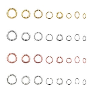 Gold Plated Jump Rings for Jewelry, 2 3 4 5 6mm, Wholesale Jewelry Making Supplies