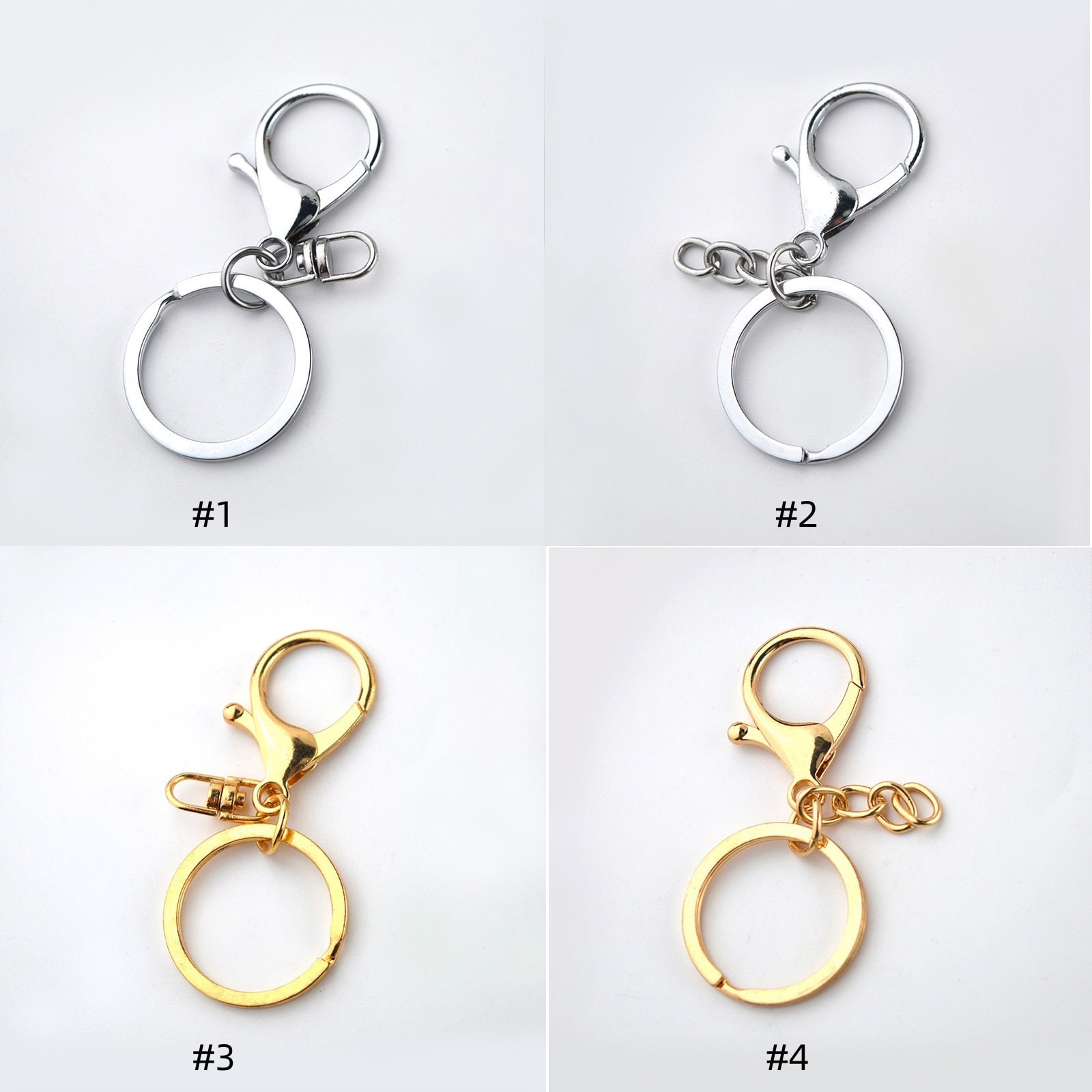 Metal Key Ring Hook Clasp Key Chain Keychain Hardware Parts Diy