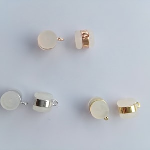 Wholesale white rubber soft earring backs, earring stopper nuts, earring pushers, diy earring making supplies, 5x8mm